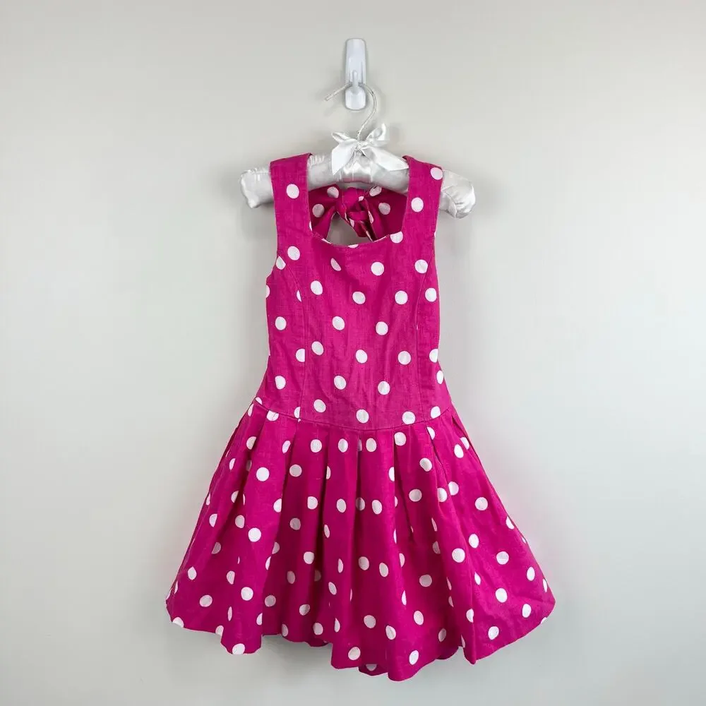 Vintage Amy Too! Pink Polka Dot Party Dress 4T